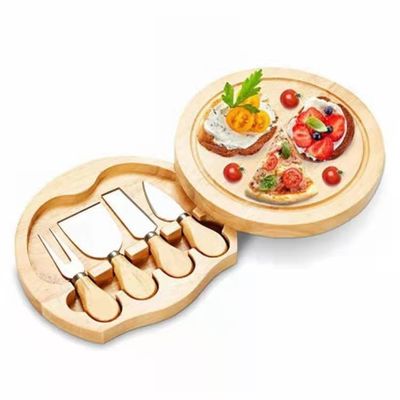22.5*22.5*3.5cm Papan Keju Bambu Kayu Set untuk OEM/ODM Didukung