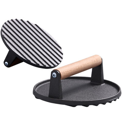 Perlengkapan dapur logo khusus Cast Iron Meat Press untuk cepat dan lezat smash burger