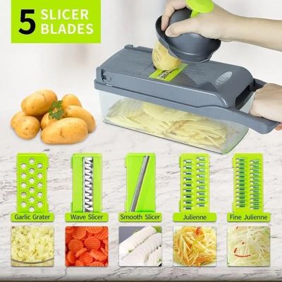 15 dalam 1 Multifungsi Sayuran Chopper Rumah Dapur Manual Chopper dengan Logo Khusus