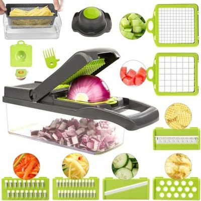 15 dalam 1 Multifungsi Sayuran Chopper Rumah Dapur Manual Chopper dengan Logo Khusus