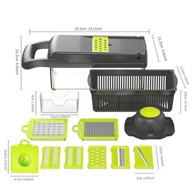 Rumah Tangga Bundle Plastik Sayuran Pemotong untuk Buah Sayuran Green Kitchen Cutter