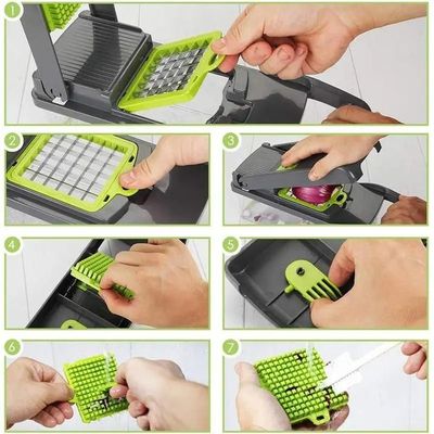 Rumah Tangga Bundle Plastik Sayuran Pemotong untuk Buah Sayuran Green Kitchen Cutter