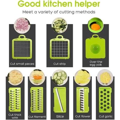 Rumah Tangga Bundle Plastik Sayuran Pemotong untuk Buah Sayuran Green Kitchen Cutter