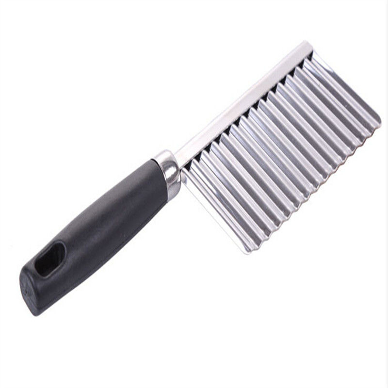 Stainless Steel Crinkle Knife Ideal untuk Wavy Cut Sayuran dan Kentang di Dapur