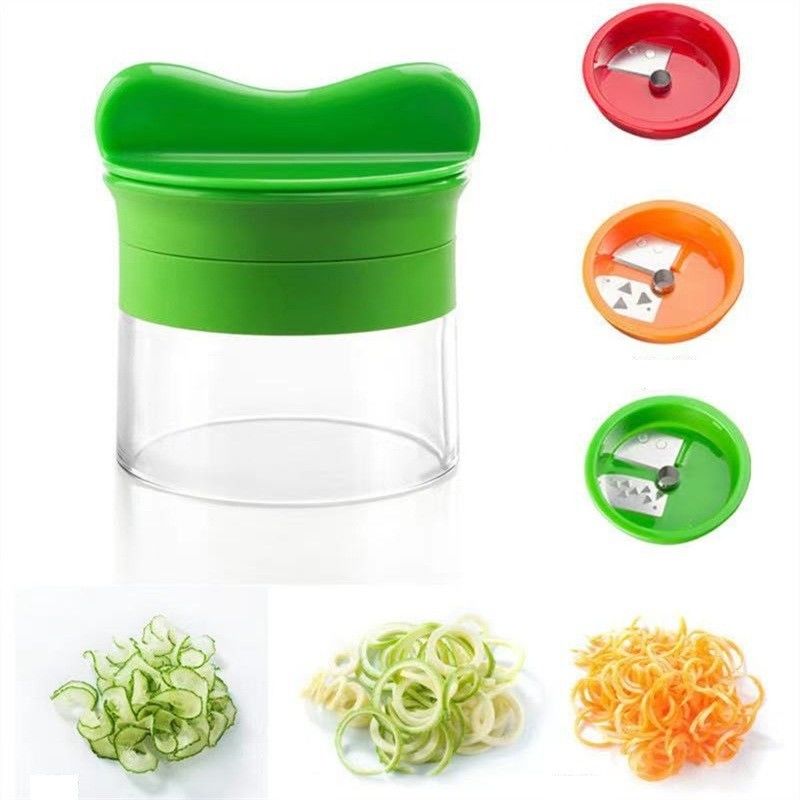 Spiralizer Grosir dan halus Julienne Slicing Set 3 In 1 Manual Vegetable Cutter untuk Orange