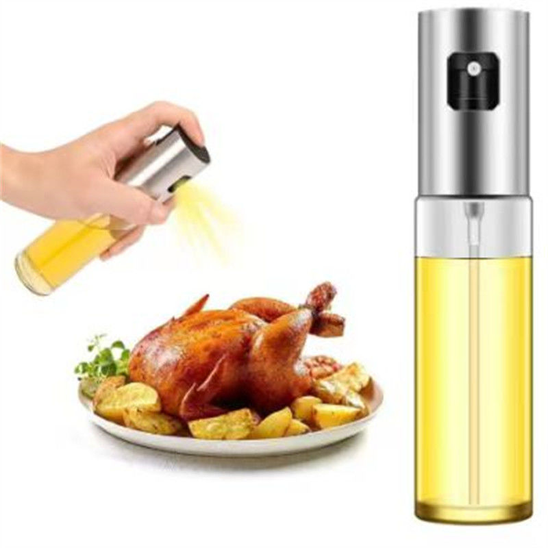 304 stainless steel atomized oil sprayer botol minyak portabel semprot untuk dapur rumah