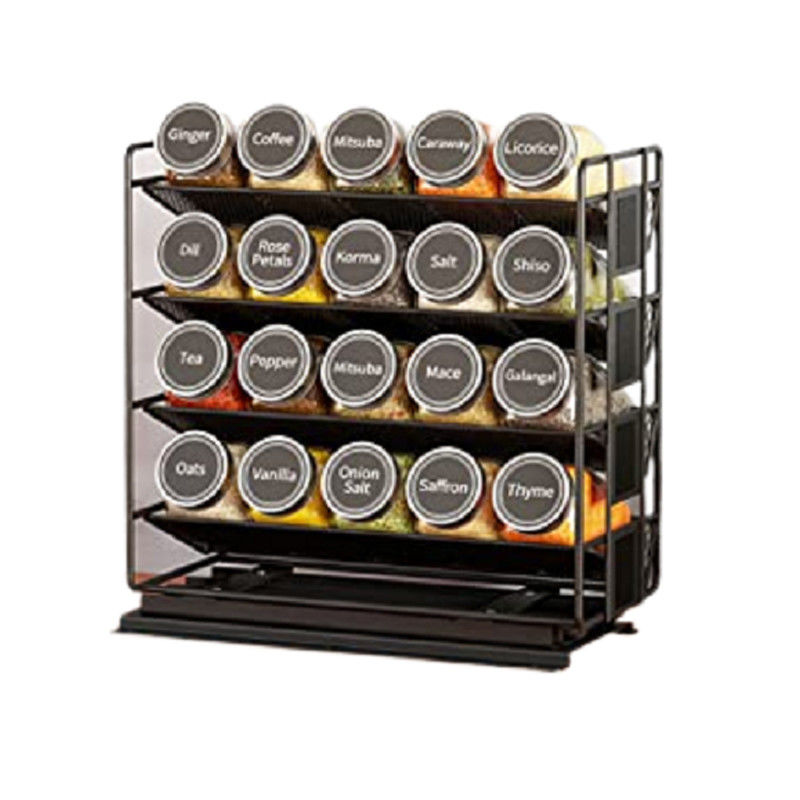 Praktis 4 Layer Pull Out Spice Organizer untuk kabinet dan organisasi dapur