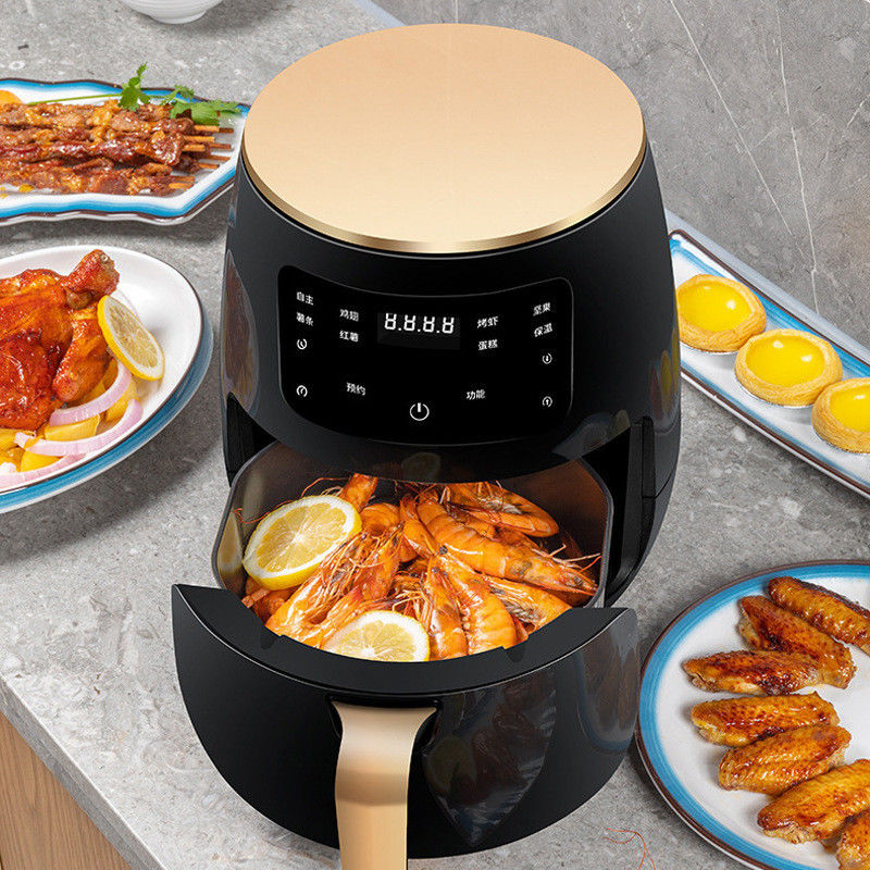 Customized 1400W 6L Kapasitas Multi-Fungsi Air Fryer Pot untuk Membuat Goreng Makanan