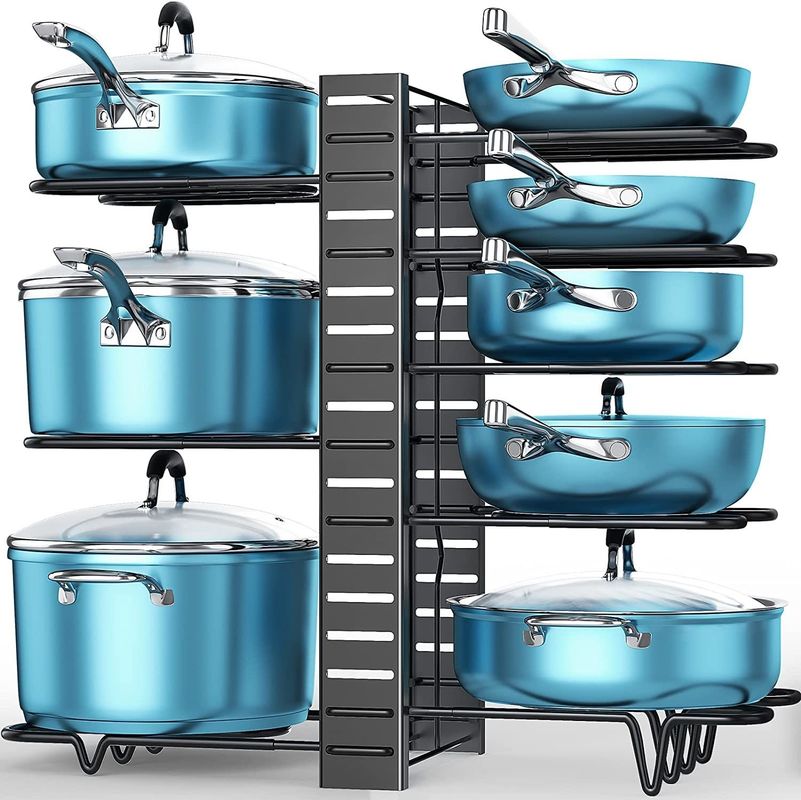 Pot dan Pan Organiser 8 Tier Rack dengan 3 Metode DIY