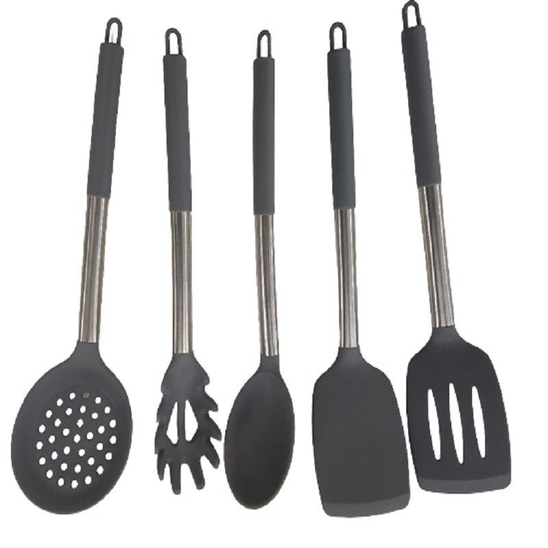 Siapkan sendok silikon anti lengket untuk goreng ikan bocor spatula peralatan dapur rumah tangga