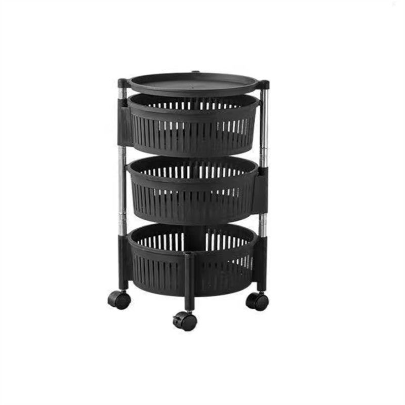 Standing Type 3 Layer Metal Round Pantry Penyimpanan dan Organisasi untuk Lemari Dapur