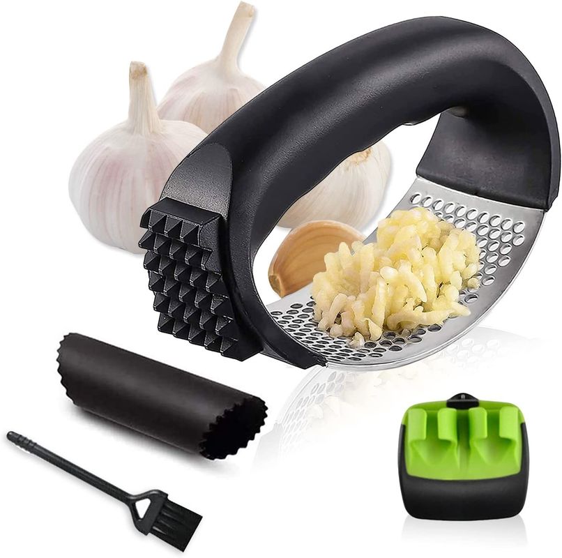 Kompak dapur gadget 11 * 5.1 * 7.2cm Food Grade stainless steel bawang putih Press