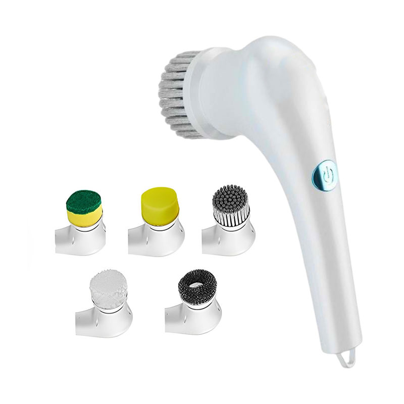 Sponge Style 5 in 1 Cleaning Brush Electric Spin Scrubber untuk dapur dan kamar mandi