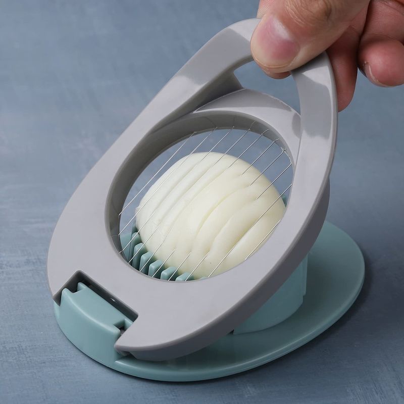Stainless Steel Egg Slicer Cutter untuk telur rebus Manual Egg Cutting Wire 12*8.3*3.2cm
