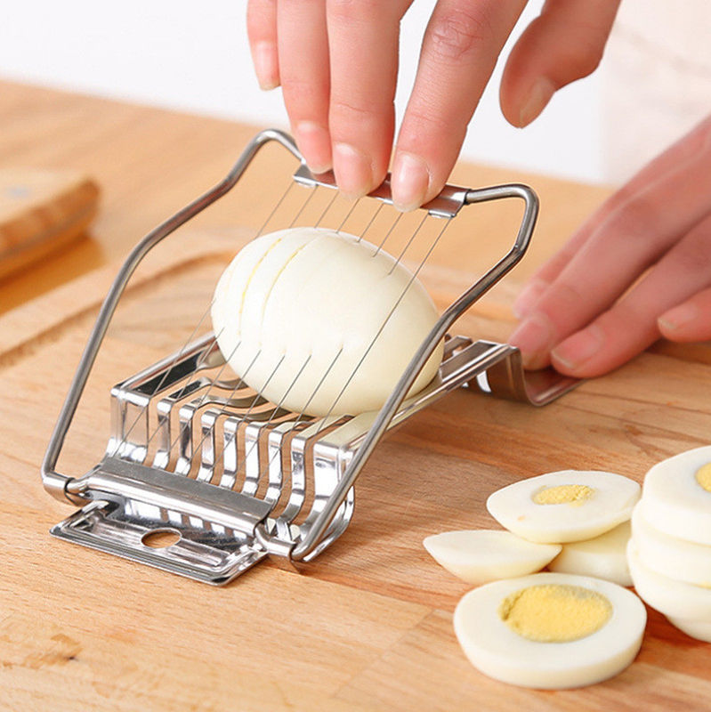 Stainless Steel Konserve Egg Ham Banana Cutter 14*9.5*2.2cm Alat telur untuk telur rebus