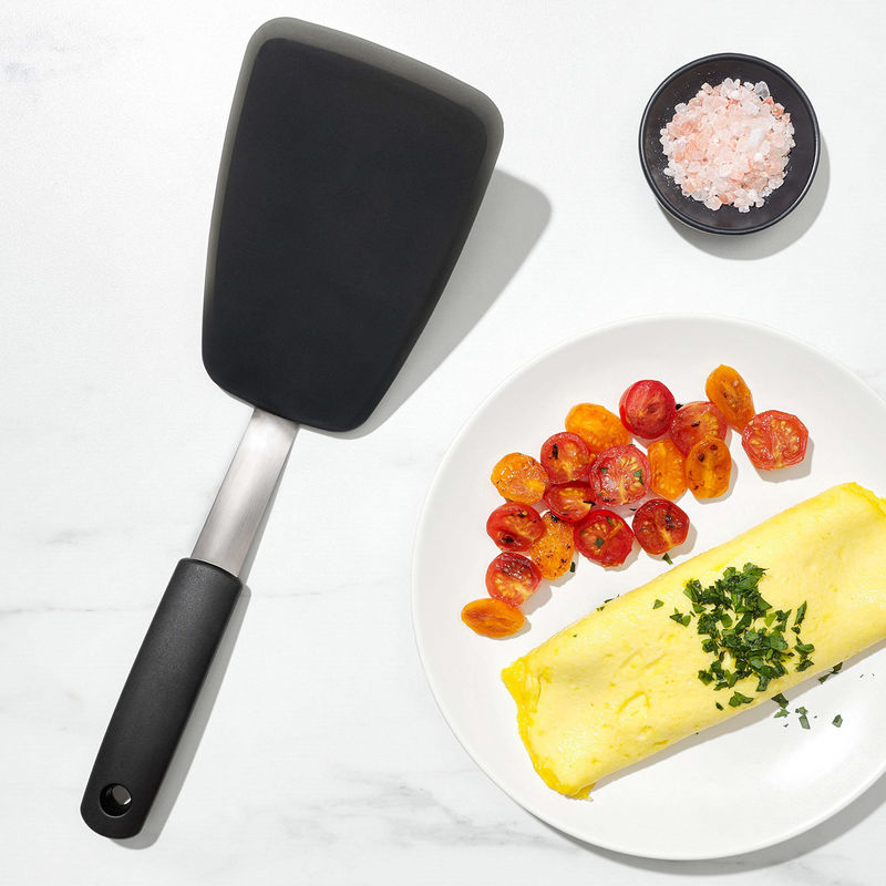 2 bungkus 600F tahan panas non-menempel menengkokkan telur silikon spatula 149 115G