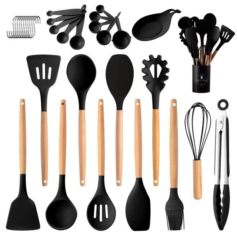 33 Piece Nonstick Cookware Set dengan Panci Panggang Berwarna-warni dan Spatula China
