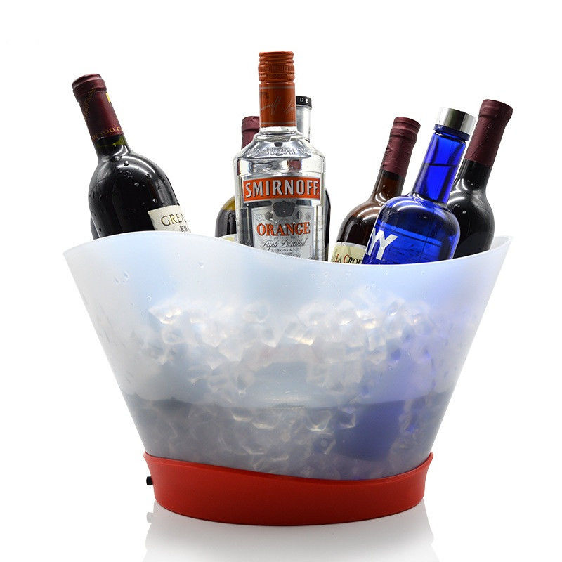 12L Rechargeable Light Up Painting Laser LED Ice Bucket untuk Champagne dan botol anggur