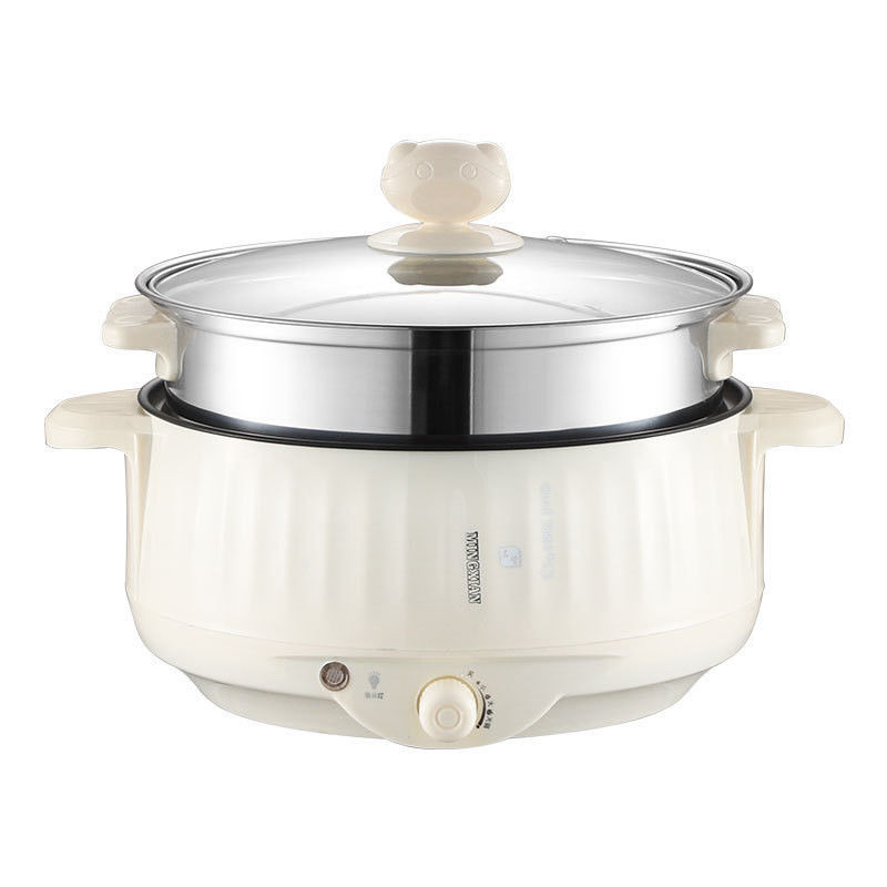 Lapisan anti lengket Rumah Skillet Listrik Portable Hot Pot Listrik untuk Rumah Tangga