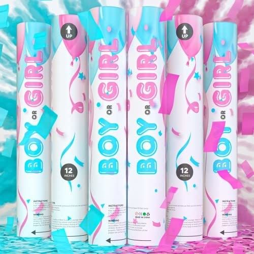 Tambahkan unsur kejutan untuk pesta tahun Anda dengan gender mengungkapkan confetti serbuk meriam