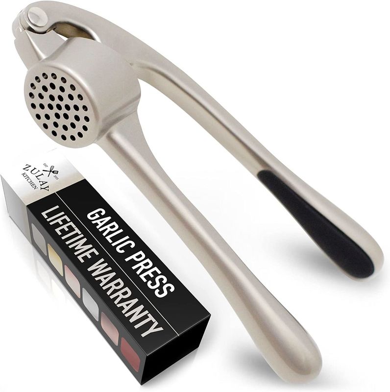 Dapur Berkelanjutan Harus Memiliki Chrome-Faced Zinc Alloy Manual Garlic Press untuk Hasil
