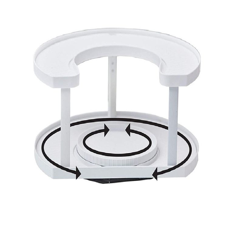Home Cosmetic Storage Gods ABS Rotating Shelf Cabinet Organizer dengan Logo yang Disesuaikan