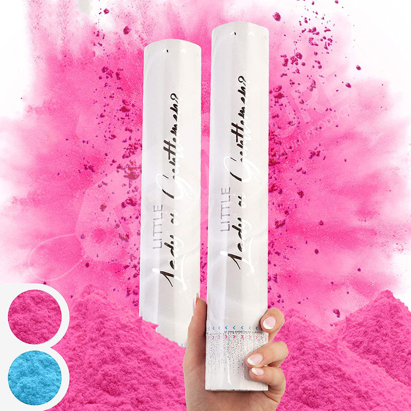 60cm Gender Reveal Confetti Cannon Popper Smoke Powder Confetti Stick untuk Perlengkapan Pesta