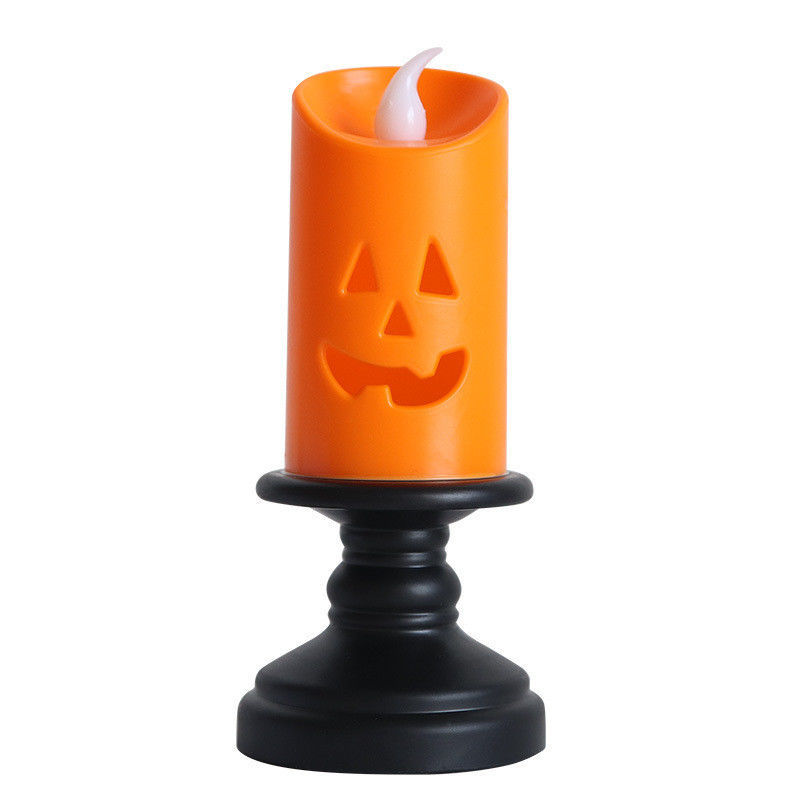 Dekorasi Halloween LED Pumpkin Candle Holder Lampu Malam Lampu Lampu Lampu Ornamen 8*12cm