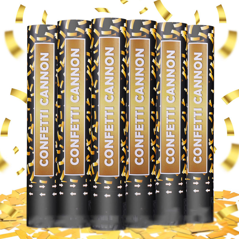 40cm Multicolor Biodegradable Party Popper Confetti Cannons untuk Perayaan Berwarna-warni