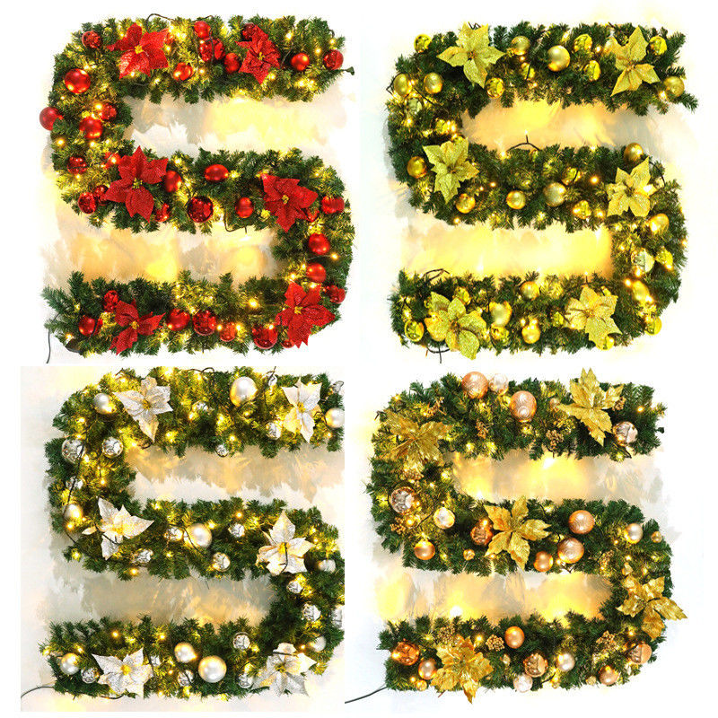 Pre Lit Wreath for Shopping Mall Hotel Outdoor Dekorasi Pintu Gantung Dekorasi