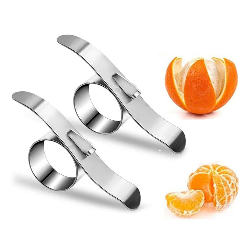 430 Ringan Baja Ringan Ukuran Mini Pengupas Buah Dapur Gadget Manual Pengupas Oranye Sliver