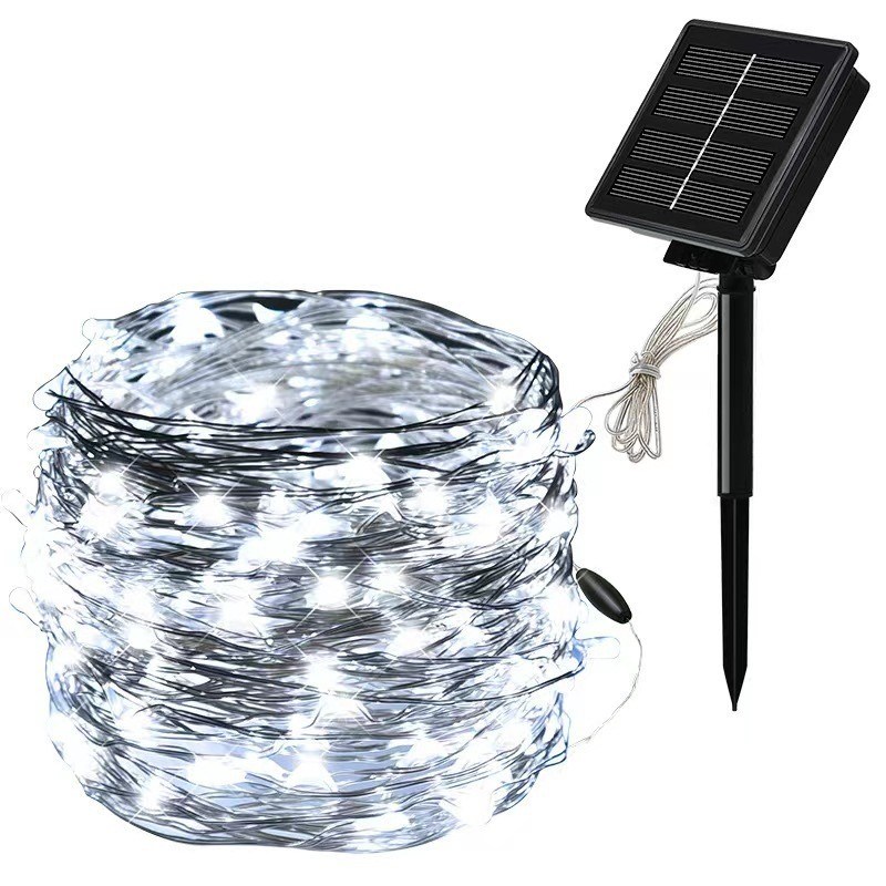 Lampu string pernikahan Natal 7-102m Waterproof Baterai putih hangat / USB / Daya Surya