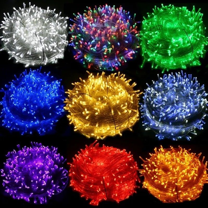 Outdoor Waterproof 300m Ungu LED Lampu Peri String Garland untuk Dekorasi Natal