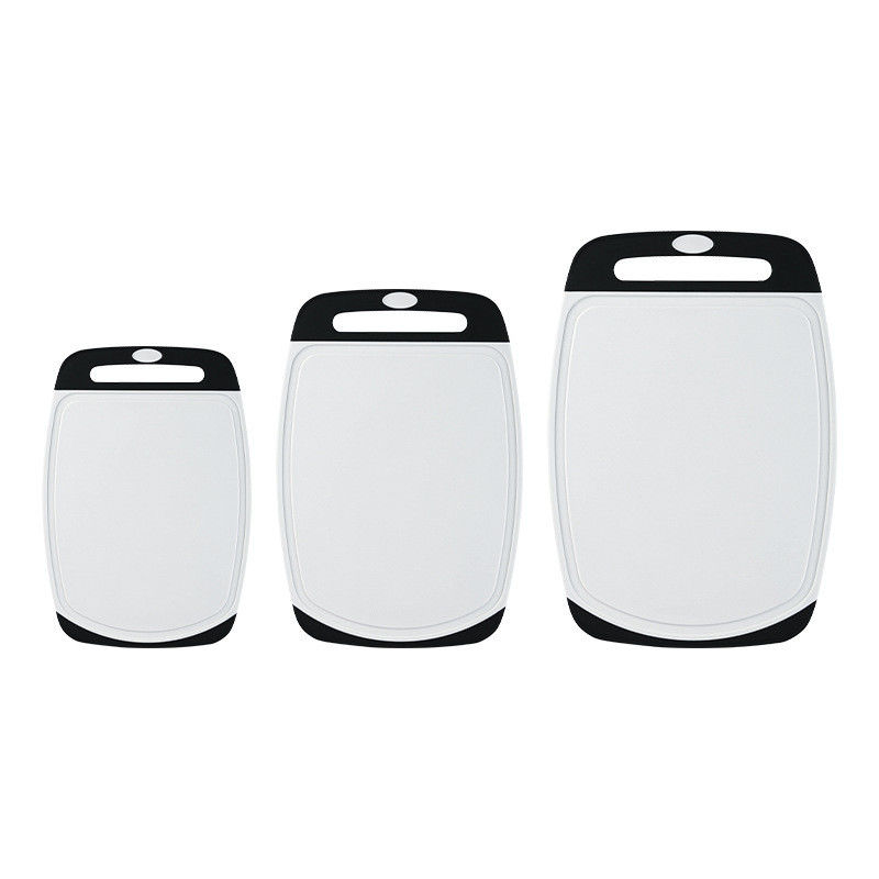 Multifunctional Black Plastic Cutting Board Set untuk Dapur 3pcs Food Grade Aksesoris