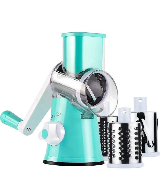 3 Bilah Drum Dipenuhi Rotary Cheese Grater untuk Slicer Sayuran Manual dan Walnut Grinder