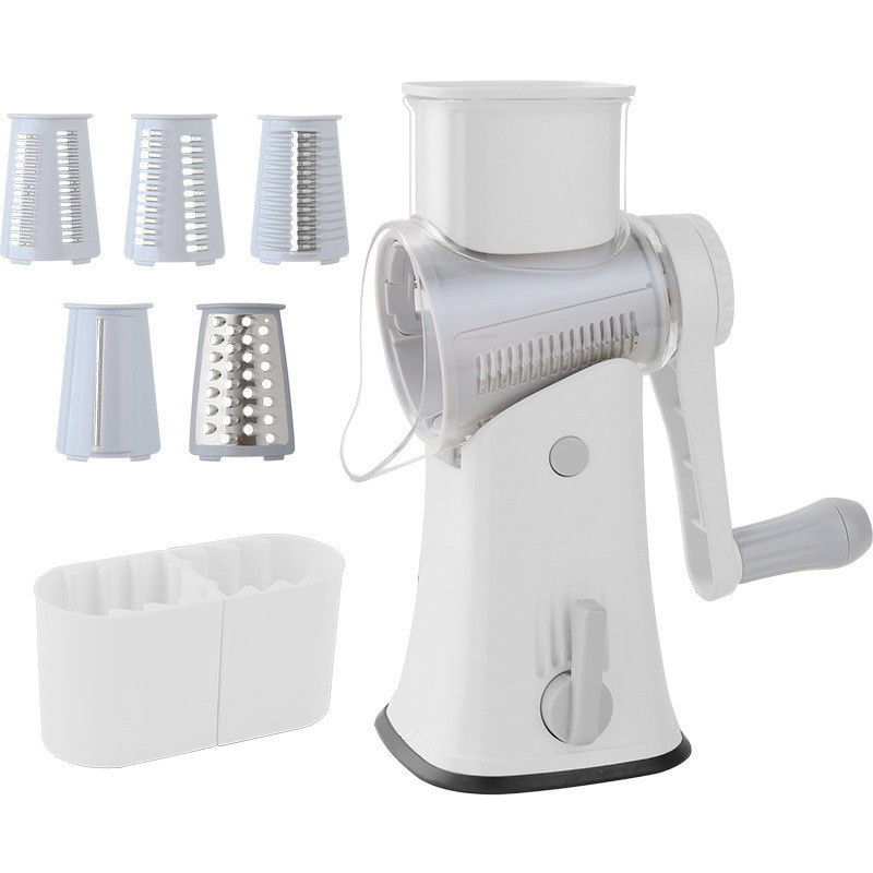 Multifunctional 5 in 1 Vegetable Chopper Slicer dengan Rotary Drum Type Grater Shredder