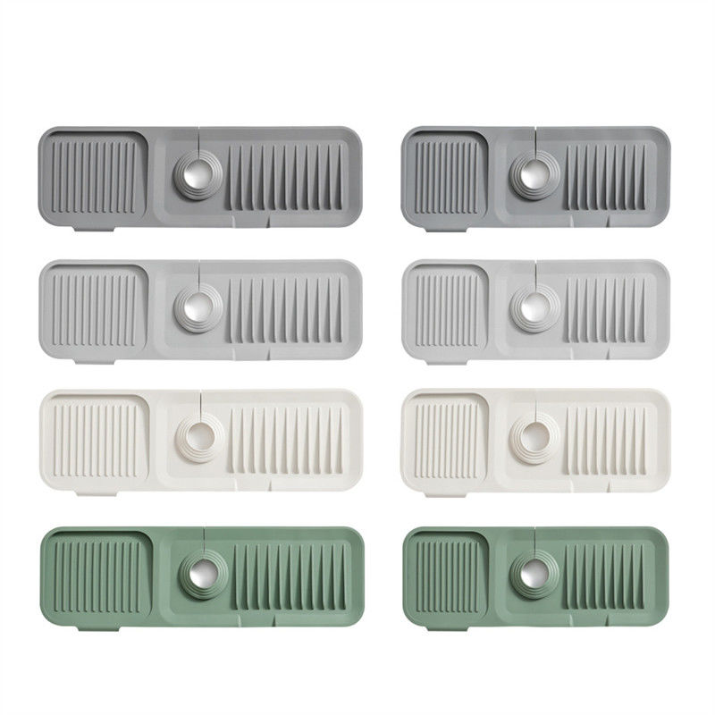 Silicone Sink Splash Guard Catcher Handle Drip Draining Pad Absorbent Mat untuk OEM / ODM